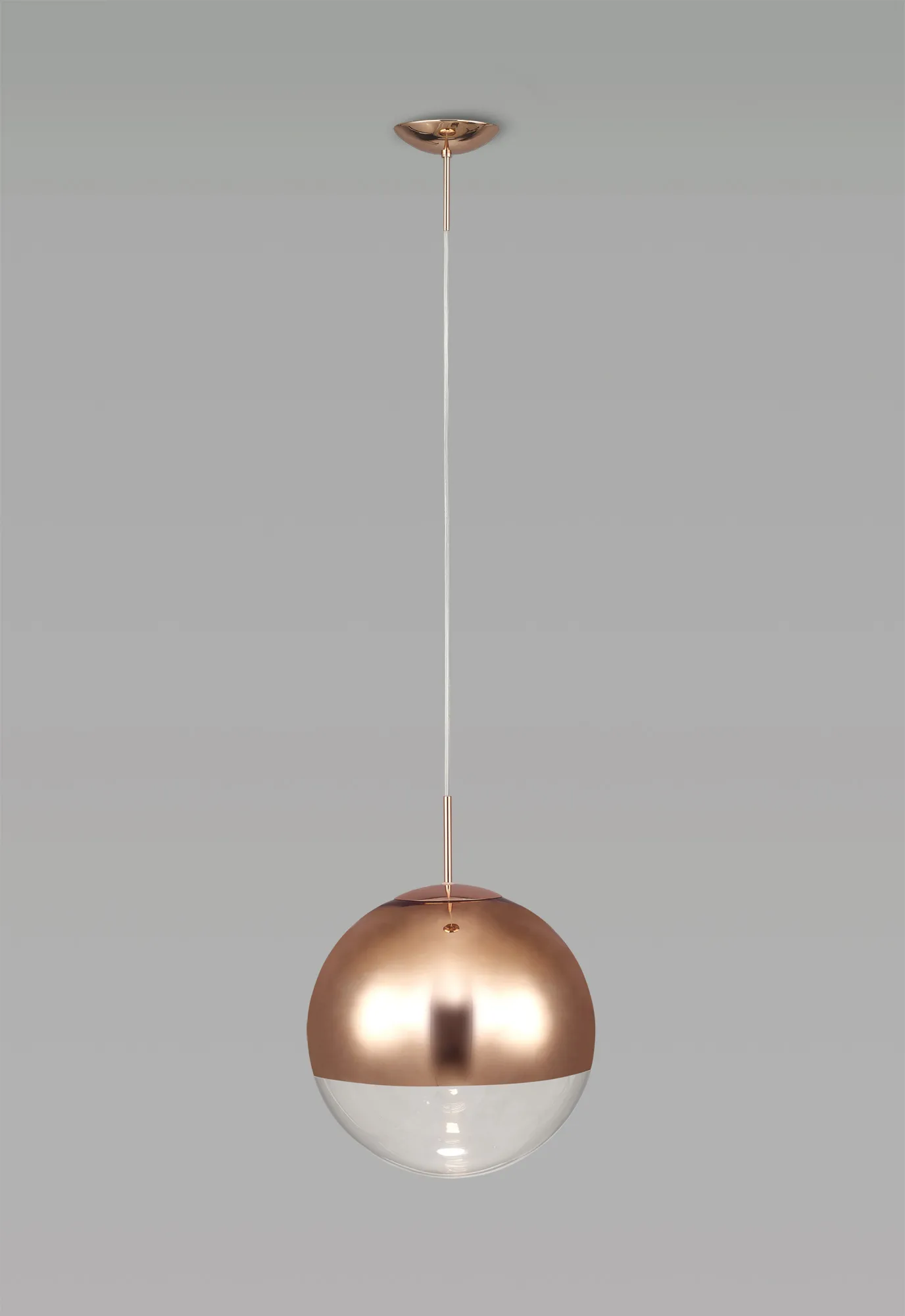 Miranda 25cm Glass Pendant 1 Light Copper D0126  Deco Miranda